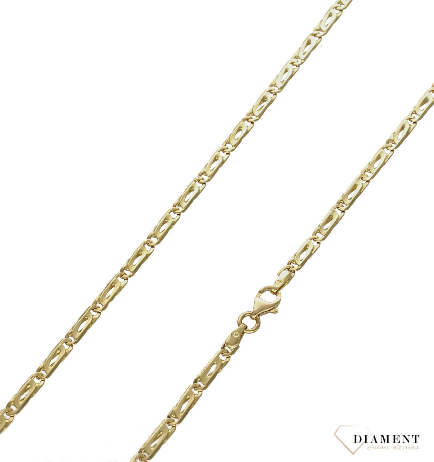 Złoty łańcuszek 585 splot spinaczowy płaski LA 3516 (1).jpg